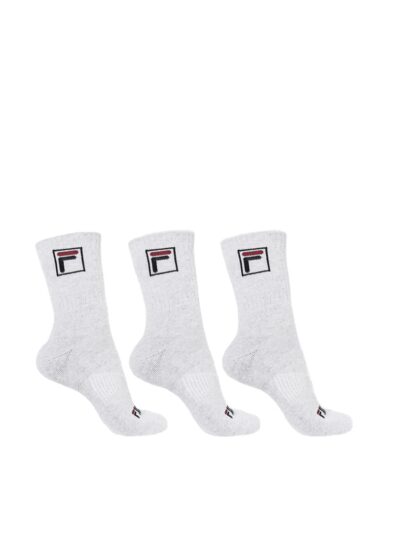 Tripack Meias Fila Cano Alto Fbox Unissex - Branco - ATPSHOP