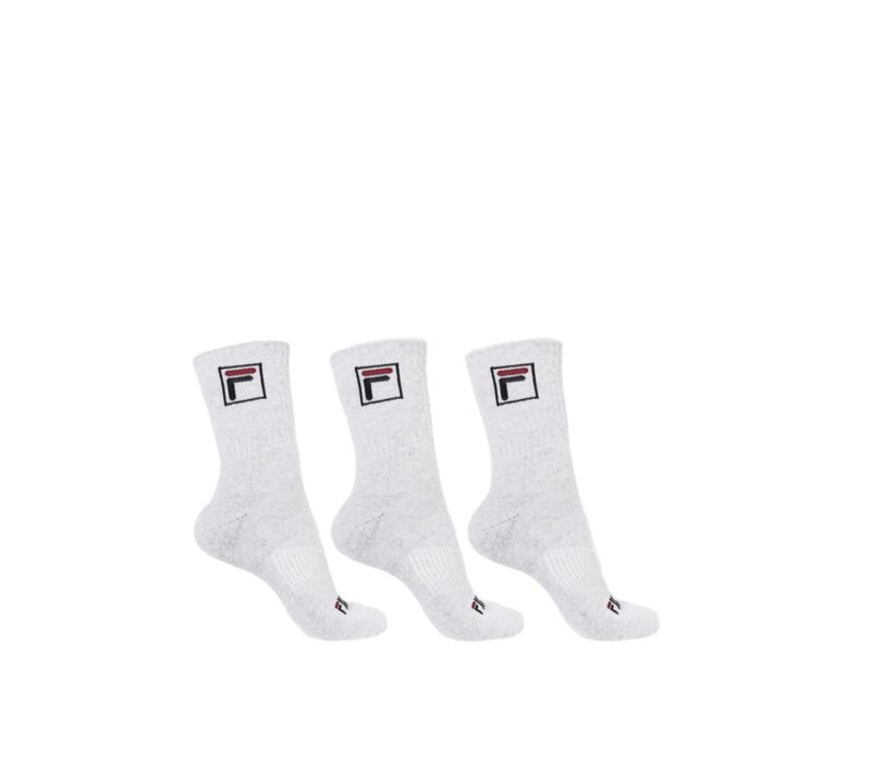 Tripack Meias Fila Cano Alto Fbox Unissex - Branco - ATPSHOP