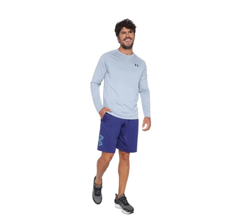 Bermuda Under Armour Tech Graphic Preta e Amarela - ATPSHOP
