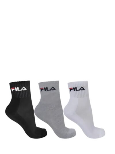 Tripack Fila Cano Médio Unissex - Branco/ Preto/ Mescla - ATPSHOP