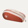 Raqueteira de Tênis Wilson Team Roland Garros 2025 6 Pack Marrom e Creme - ATPSHOP