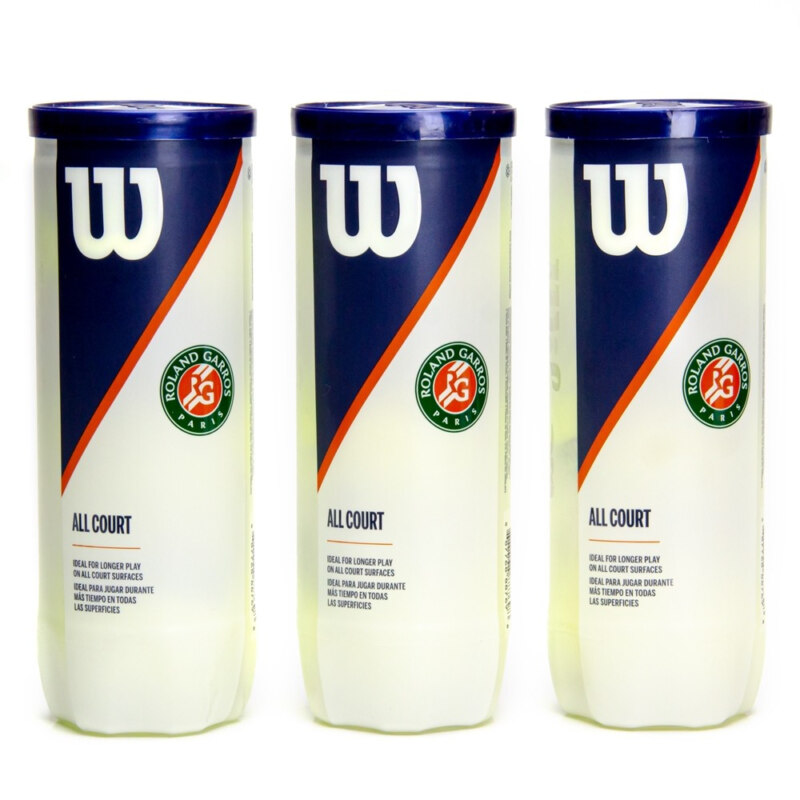 Bola de Tênis Wilson Roland Garros All Court - Pack com 3 Tubos - ATPSHOP