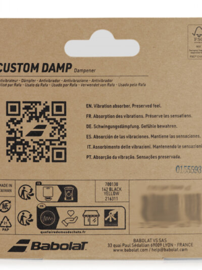 Antivibrador Babolat Custom Damp Com 2 Unidades Preto e Amarelo - ATPSHOP