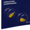 Antivibrador Wilson US Open Flame com 02 Unidades Amarelo e Azul - ATPSHOP