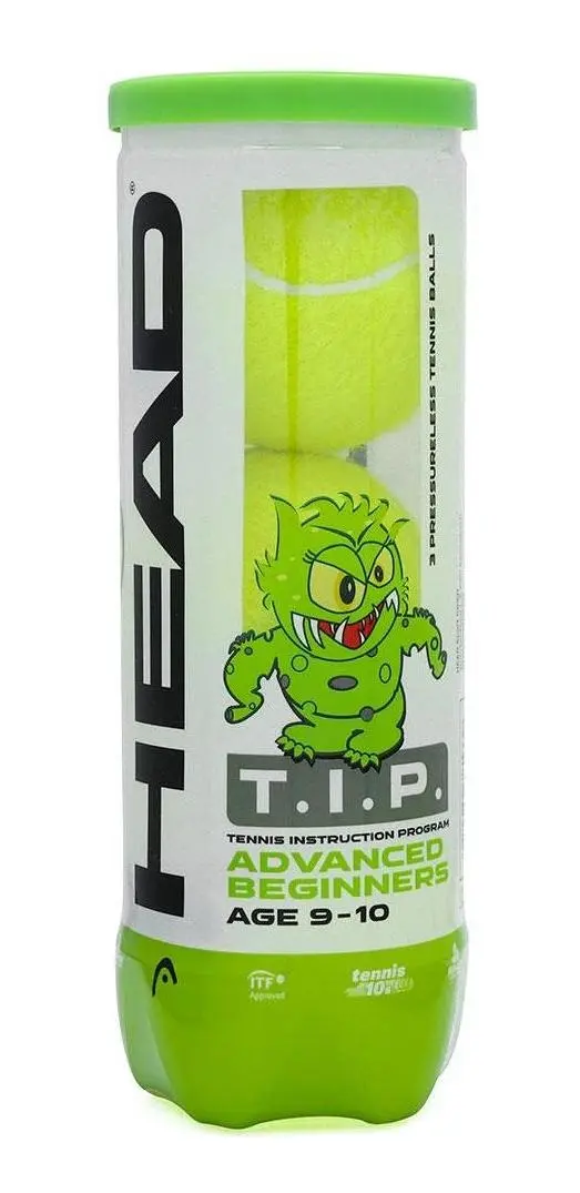 Bola De Tênis Infantil Head T.i.p Estágio 1 Tubo Com 3 Bolas - ATPSHOP