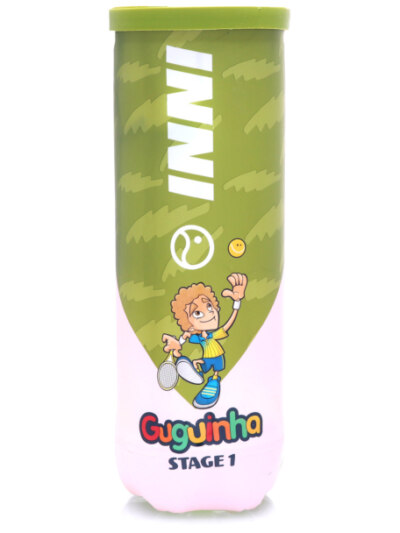 Bola de Tênis Inni Guguinha Stage 1 Verde - Tubo com 03 Bolas - ATPSHOP