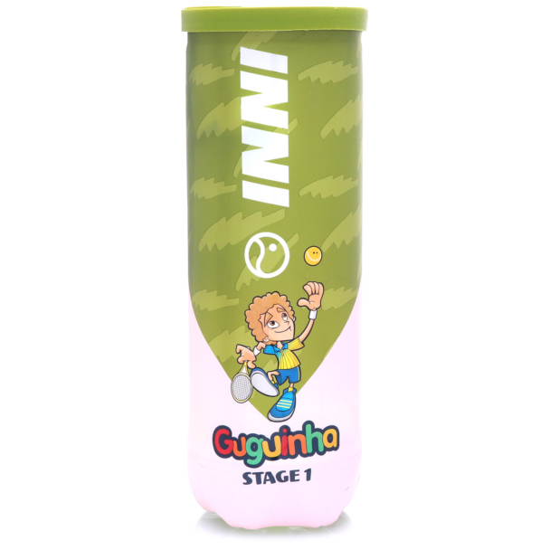 Bola de Tênis Inni Guguinha Stage 1 Verde - Tubo com 03 Bolas - ATPSHOP