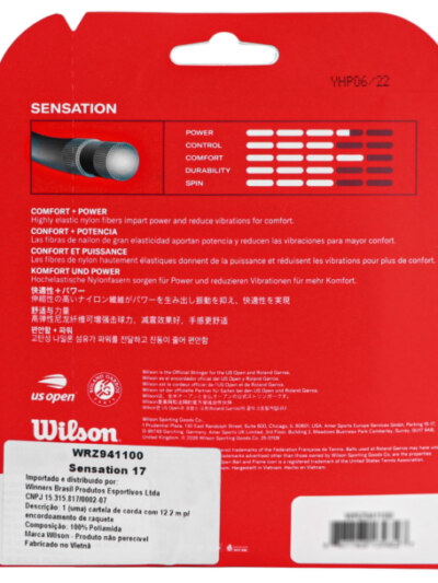 Corda Wilson Sensation 17L 1.25mm Branca - Set Individual - ATPSHOP