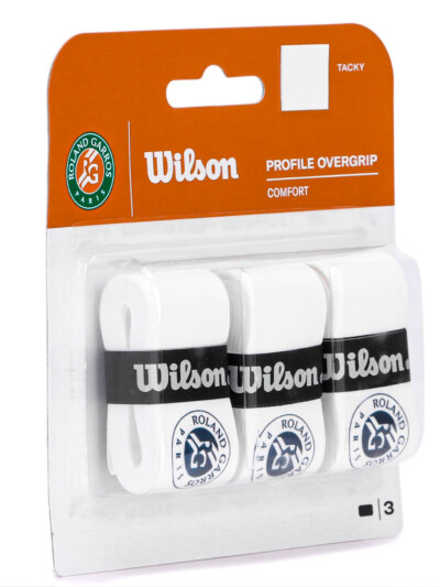 Overgrip Wilson Profile Roland Garros - Com 03 Unidades Branco e Azul - ATPSHOP