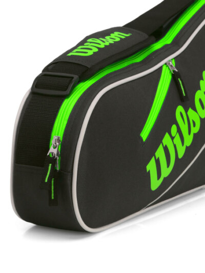 Raqueteira Wilson Advantage 3PK Triple Preto e Verde - ATPSHOP