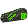Raqueteira Wilson Advantage 3PK Triple Preto e Verde - ATPSHOP