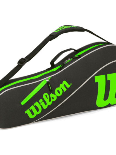 Raqueteira Wilson Advantage 3PK Triple Preto e Verde - ATPSHOP