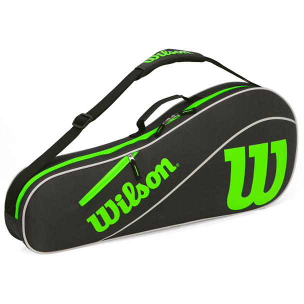 Raqueteira Wilson Advantage 3PK Triple Preto e Verde - ATPSHOP
