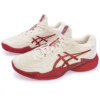 Tênis Asics Court FF 3 Novak - Quadra Rápida - Branco Off e Vermelho - ATPSHOP