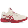 Tênis Asics Court FF 3 Novak - Quadra Rápida - Branco Off e Vermelho - ATPSHOP