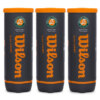 Bola de Tênis Wilson Roland Garros Oficial Clay Pack com 03 Tubos - ATPSHOP