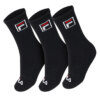 Meia Fila Cano Médio 34 ao 38 - Pack com 03 Pares - Preta - ATPSHOP