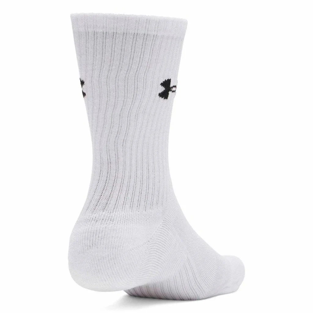 Meia Under Armour Performance Cotton 3 Pares - Branco Cano Médio - ATPSHOP