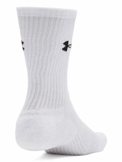 Meia Under Armour Performance Cotton 3 Pares - Branco Cano Médio - ATPSHOP