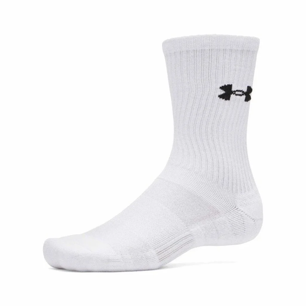 Meia Under Armour Performance Cotton 3 Pares - Branco Cano Médio - ATPSHOP