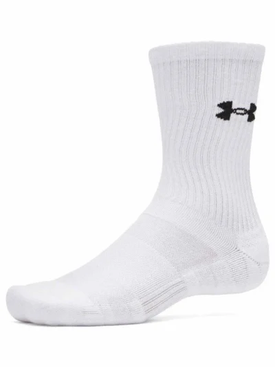 Meia Under Armour Performance Cotton 3 Pares - Branco Cano Médio - ATPSHOP