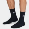 Meias Under Armour Core Cotton Preta Cano Alto - ATPSHOP