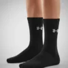 Meias Under Armour Core Cotton Preta Cano Alto - ATPSHOP