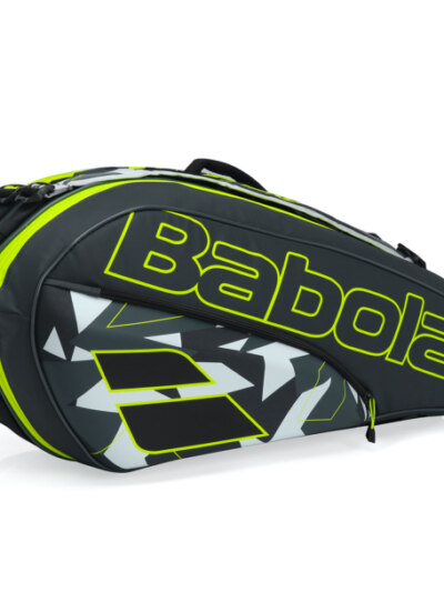 Raqueteira Babolat Pure Aero RH X6 Preta Cinza e Amarela - ATPSHOP