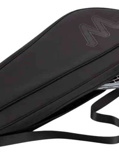 Raqueteira Wave Simples para 2 Raquetes de Couro Sintético Preta - ATPSHOP