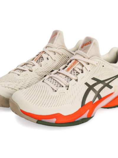Tênis Asics Court FF 3 All Court - Bege Claro e Laranja - ATPSHOP