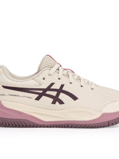 Tênis Asics Gel Resolution X GS Junior Clay Saibro - Bege e Roxo - ATPSHOP