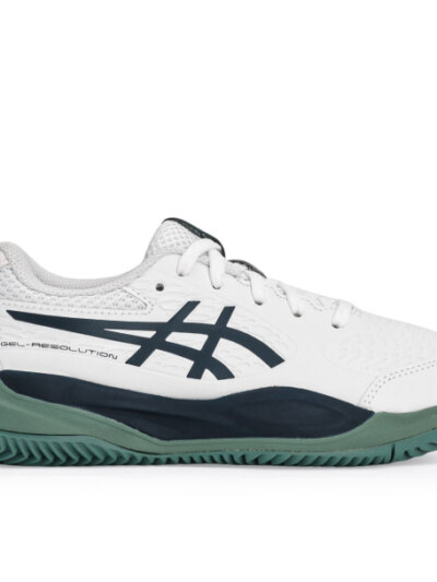 Tênis Asics Gel Resolution X GS Junior Clay Saibro - Branco e Marinho - ATPSHOP