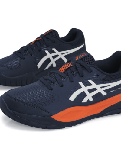 Tênis Asics Gel Resolution X GS Junior Marinho Branco e Laranja - ATPSHOP