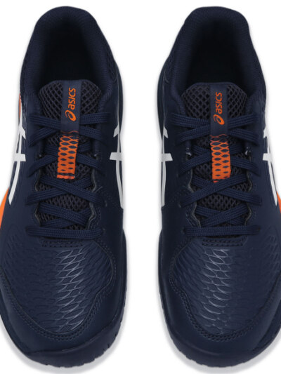 Tênis Asics Gel Resolution X GS Junior Marinho Branco e Laranja - ATPSHOP