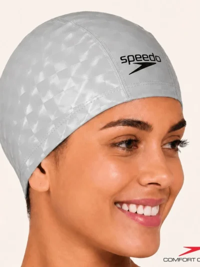 Touca de natação em tecido ultra confortavel - comfort 3D cap - CINZA PRATA - ATPSHOP