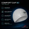 Touca de natação em tecido ultra confortavel - comfort 3D cap - CINZA PRATA - ATPSHOP