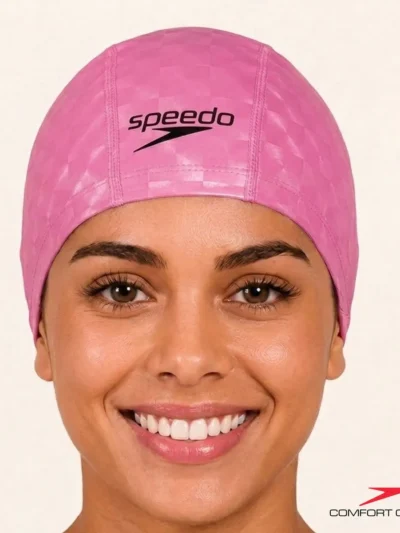 Touca de natação em tecido ultra confortavel - comfort 3D cap - ROSA - ATPSHOP
