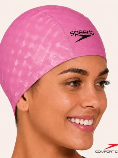 Touca de natação em tecido ultra confortavel - comfort 3D cap - ROSA - ATPSHOP