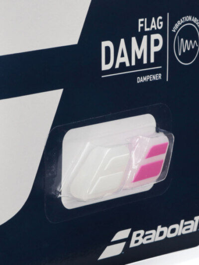 Antivibrador Babolat Flag Damp com 02 Unidades Branco e Rosa - ATPSHOP