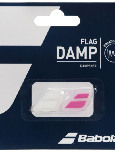 Antivibrador Babolat Flag Damp com 02 Unidades Branco e Rosa - ATPSHOP