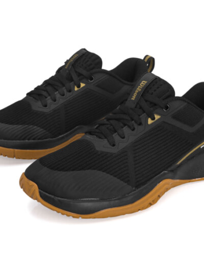 Tênis Wilson Smash All Court Preto e Dourado - ATPSHOP