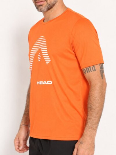Camiseta Head Masculina Dry Logo - Laranja - ATPSHOP