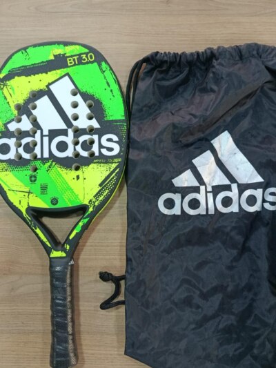 Raquete de Beach Tennis Adidas BT 3.0 Preta Verde e Limão - Usada - Nota 10/10 - ATPSHOP