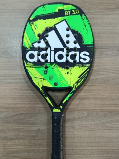 Raquete de Beach Tennis Adidas BT 3.0 Preta Verde e Limão - Usada - Nota 10/10 - ATPSHOP